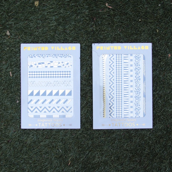 ♡ Silver & Gold Metallic Temporary Tattoos Set ♡ - Picture 7 of 8